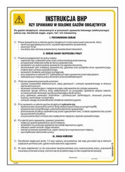 IAC21 Health and safety instructions for welding in inert gas shield