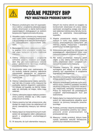 IAA02 General health and safety regulations for production machines