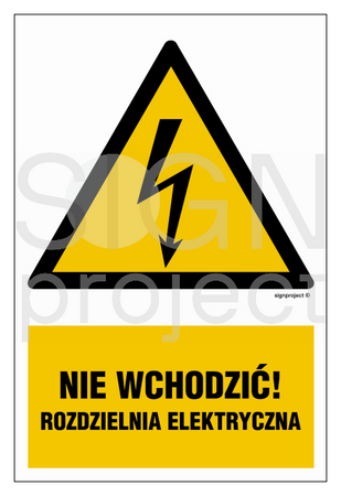 HA030 Nie wchodzić ! Rozdzielnia Elektryczna - arkusz 9 naklejek