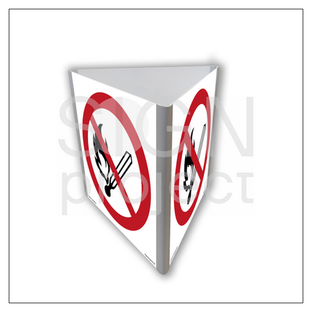 BA802 No naked flames - no smoking (3D wall-mounted)