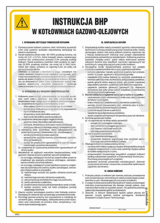IAF21 Health and safety instructions for oil and gas boiler rooms