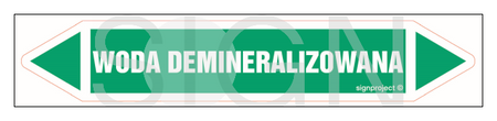 JF479 WODA DEMINERALIZOWANA - arkusz 5 naklejek