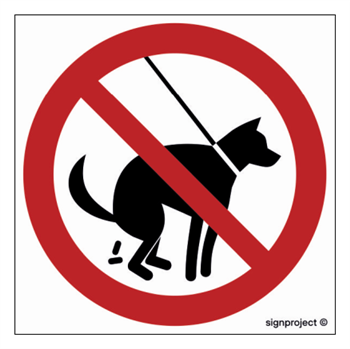 NC027 No dogs allowed - sheet of 12 stickers