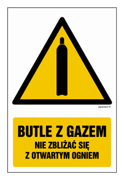 GF029 Gas cylinders - keep away from open flames - pack of 10