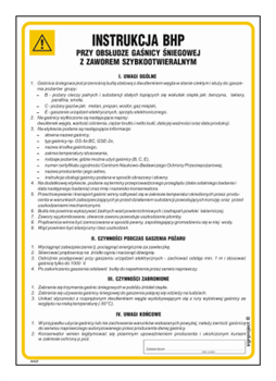 IAA21 Safety instructions for the use of a snow extinguisher with a quick-opening valve