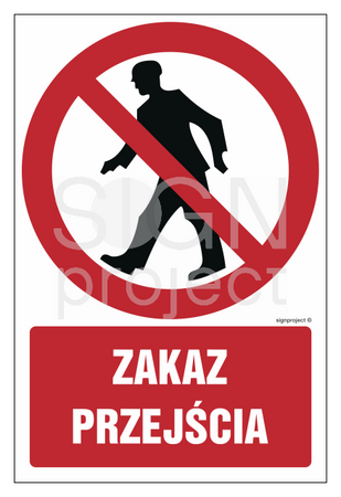 GC002 Zakaz przejścia - opakowanie 10 sztuk
