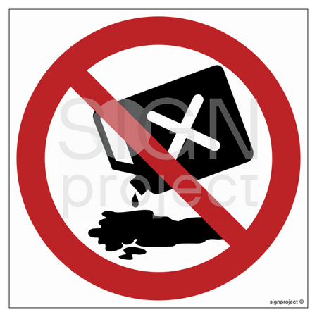 GB044 No oil pouring - sheet of 12 stickers