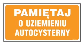 SB011 Pamiętaj o uziemieniu autocysterny