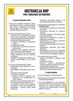 IAF07 Health and safety instructions for the use of concrete mixers