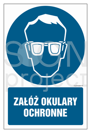 GL003 Załóż okulary ochronne