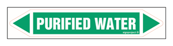 JF388 PURIFIED WATER - sheet of 2 stickers