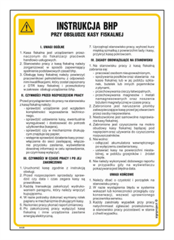 IAA28 Health and safety instructions for operating a cash register