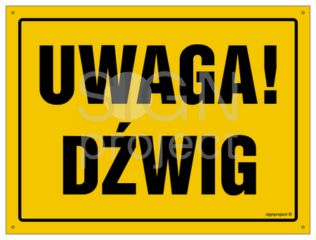 OA058 Uwaga! Dźwig