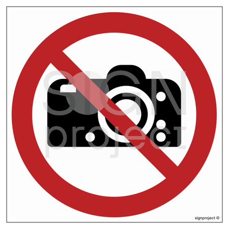 GA029 No photography - sheet of 12 stickers