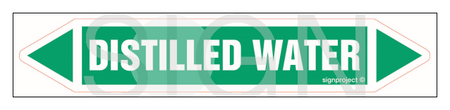 JF124 Distilled water - sheet of 5 stickers