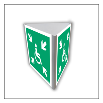 AE824 Assembly point for evacuation for the disabled (3D wall-mounted)