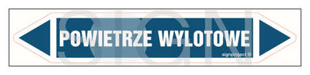 JF348 POWIETRZE WYLOTOWE - arkusz 5 naklejek