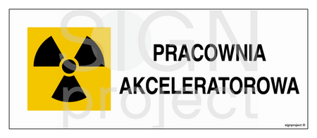 KA017 Znak ostrzegawczy do oznakowania pracowni akceleratorowej
