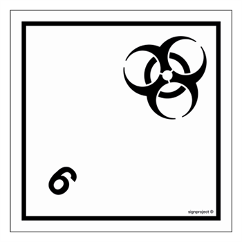 MB026 Infectious materials - sheet of 12 stickers