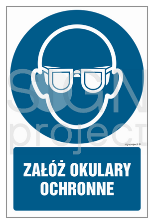 GL051 Załóż okulary ochronne - opakowanie 10 sztuk