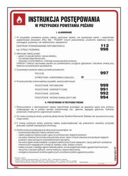 DB003 Instructions to be followed in case of fire