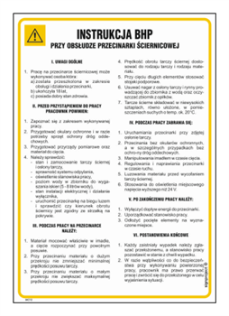 IAC12 Occupational health and safety instructions for the operation of the abrasive cutter
