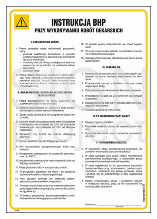 IAF06 Health and safety instructions for roofing works