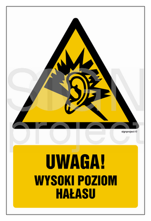 GF028 Caution - High Noise - Pack of 10