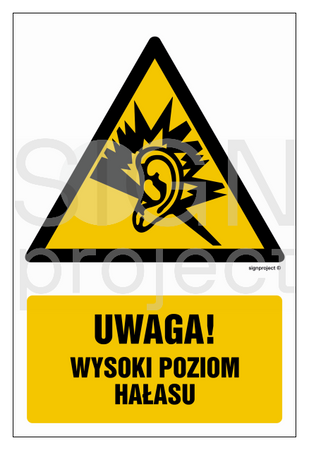 GF028 Uwaga - wysoki poziom hałasu