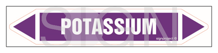 JF335 POTASSIUM - sheet of 16 stickers