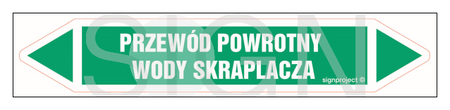 JF374 PRZEWÓD POWROTNY WODY SKRAPLACZA - arkusz 5 naklejek