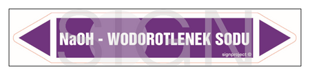 JF284 NaOH - SODIUM HYDROXIDE - sheet of 5 stickers