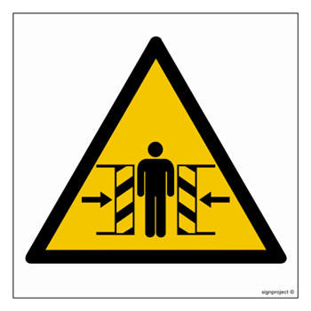 GE005 Side crush warning - sheet of 12 stickers