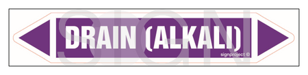JF132 Drain (alkali) - sheet of 5 stickers
