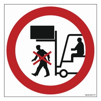 GB036 No standing under load - sheet of 12 stickers