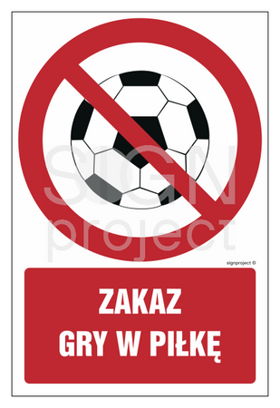 GC049 Zakaz gry w piłkę