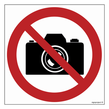 GB015 No photography - sheet of 12 stickers