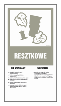 OD203 Waste segregation instruction - RESIDUAL