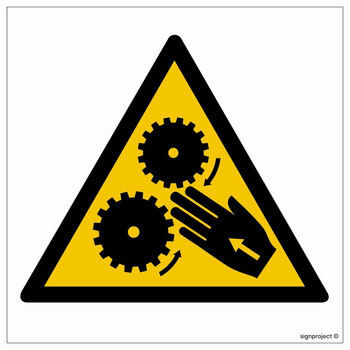 GE013 Caution rotating elements