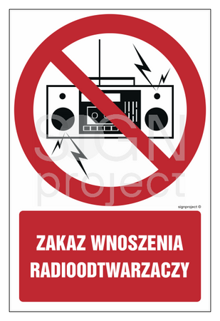 GC048 Zakaz wnoszenia radioodtwarzaczy