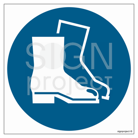 GJ008 Mandatory foot protection - sheet of 9 stickers