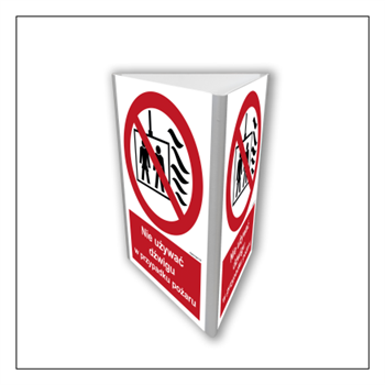 BB820 Do not use the lift in case of fire (3D Wall)