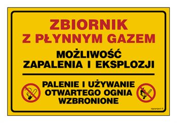 JD019 Zbiornik z płynnym gazem - możliwość zapalenia i eksplozji