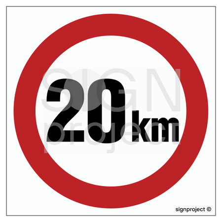 SA027 Speed limit 20 km