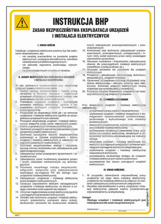IAF17 Instrukcja ogólna zasad bezpieczeństwa eksploatacji urządzeń i instalacji elektrycznych