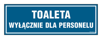 PA316 Toaleta wyłącznie dla personelu