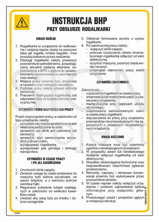 IAG45 Health and safety instructions when using a croissant machine