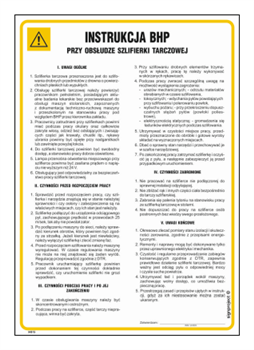 IAB15 Health and safety instructions for the use of a disc sander for wood