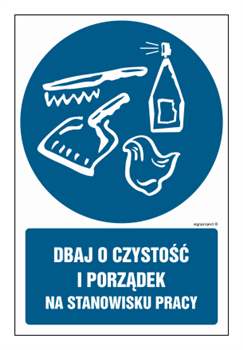 GL035 Keep your workplace clean and tidy - sheet of 9 stickers