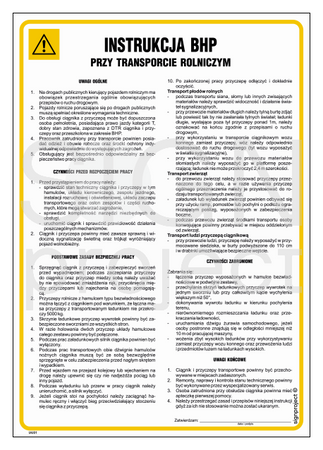 IAI01 Health and safety instructions for agricultural transport